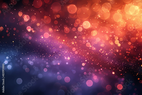Blurred glitter bokeh bombs, gold glitter defocused abstract Twinkly Lights grunge Background.