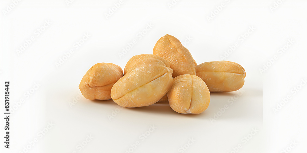Fresh zalacca, Cashew nuts isolated on white background. Fresh zalacca, Cashew nuts isolated on white background.