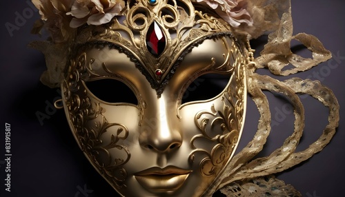 Elaborate-Gilded-Mask-With-Intricate-Designs-Exu- 3