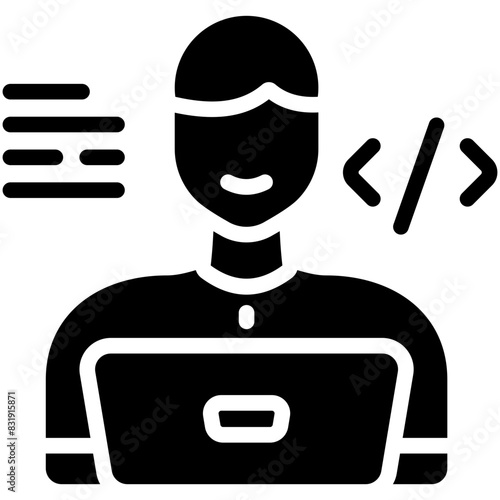 programmer solid icon