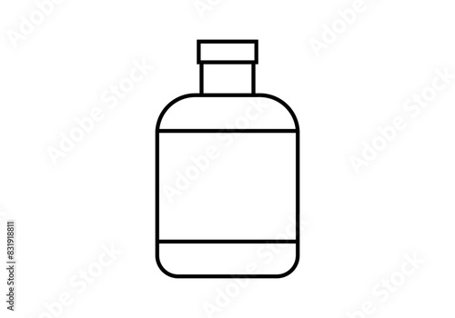 Icono negro de botella de cosmético