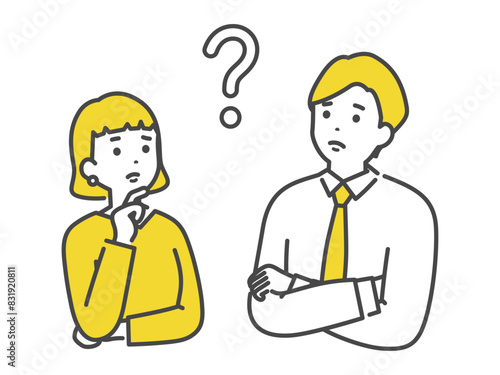 考えている男女　Men and women who are considering	