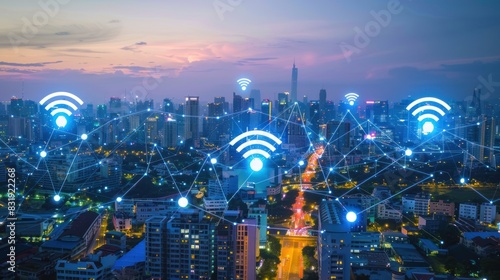 Connect to the city's cutting-edge wireless network.