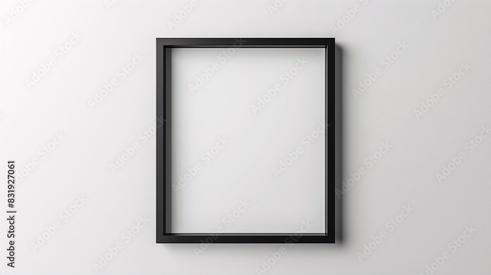 a black frame on a white wall a black frame on a white wall