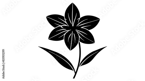 bellflower silhouette vector illustration