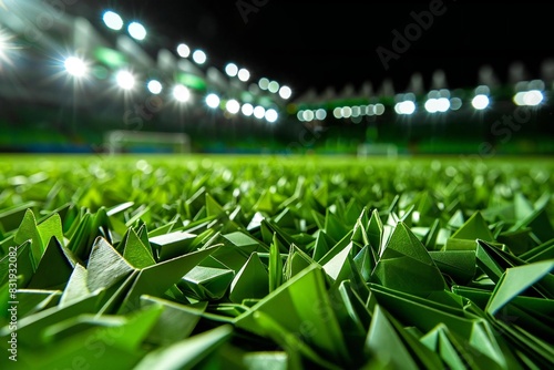 Grass Under the Soccer Stadium Lights photo