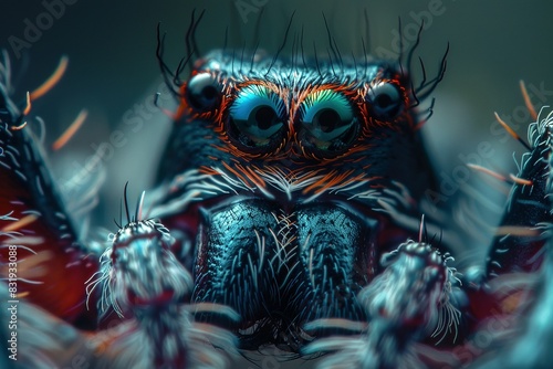 Makrofotografie einer Spinne, Augen der Spinne  photo