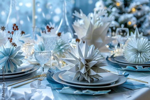 Frosty Feast: Winter Wonderland Dining Table Decor