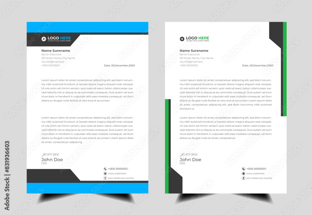 Modern Corporate professional letterhead design template with red and yellow color.
Creative abstract business proposal clean letterhead design for your project. newsletter ,corporate resume
Modern Corporate professional letterhead design template with red and yellow color.
Creative abstract business proposal clean letterhead design for your project. newsletter ,corporate resume