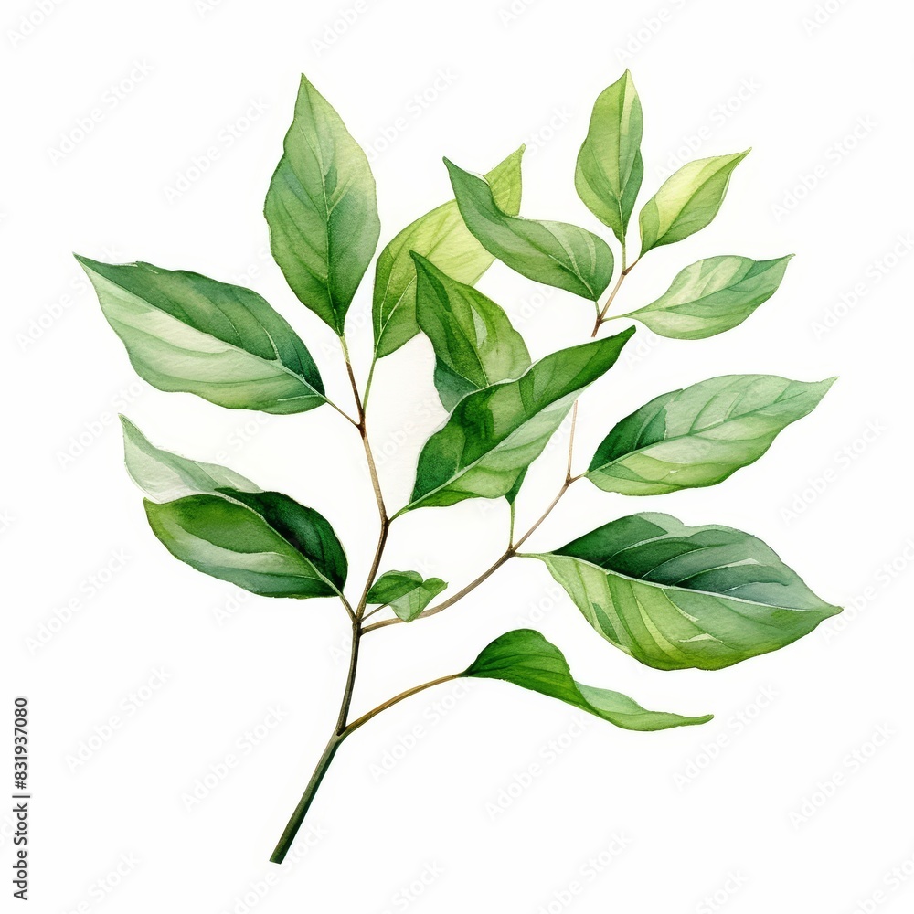Obraz premium A watercolor of a koelreuteria leaf