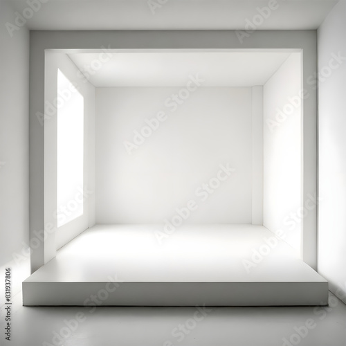 An empty photography studio for Augmented reality mockup pattern frame web instagram model shopping product storefront