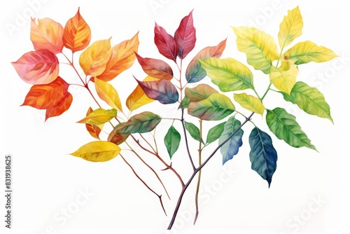 A watercolor of a sassafras leaf photo