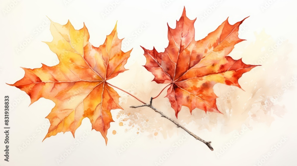 A watercolor of a sweetgum leaf A watercolor of a sweetgum leaf