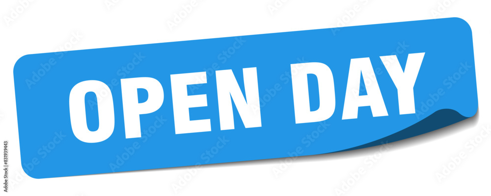 open day sticker. open day label open day sticker. open day label