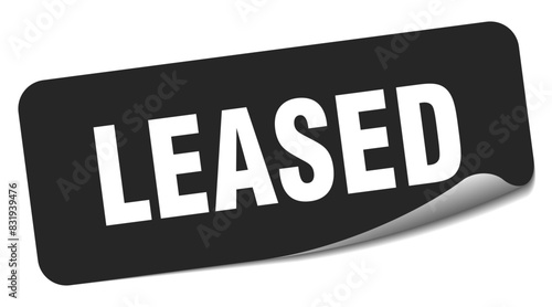 leased sticker. leased label
