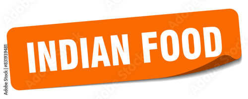 indian food sticker. indian food label