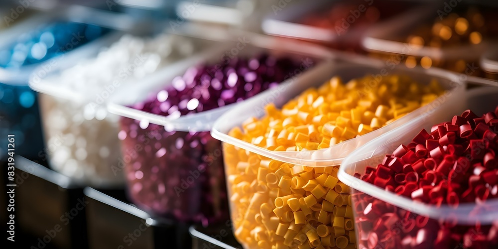 Reusing Pastics Recycling plastic into small pellets for reuse in manufacturing ...