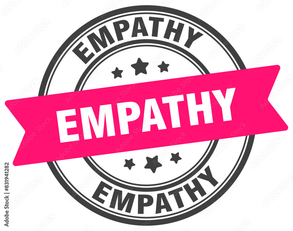 Fototapeta premium empathy stamp. empathy label on transparent background. round sign