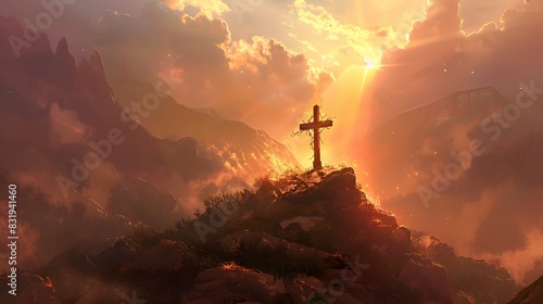 Crucifixion Of Jesus Christ - Cross At Sunset