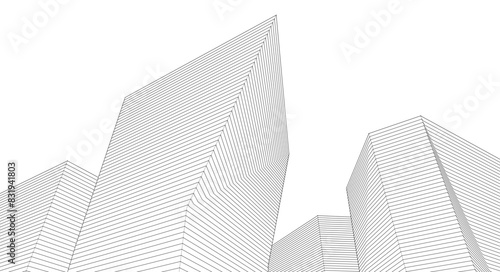       abstract architecture 3d illustration background  