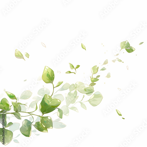 there is a picture of a plant with leaves blowing in the wind