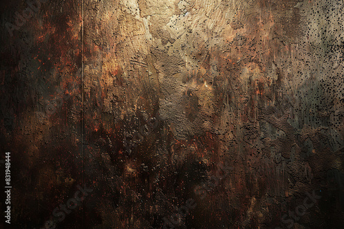 Generative ai on theme of beautiful texture dirty old rust, design natural abstract background photo