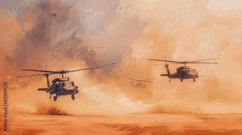 chopper helicopter in war illustration photo