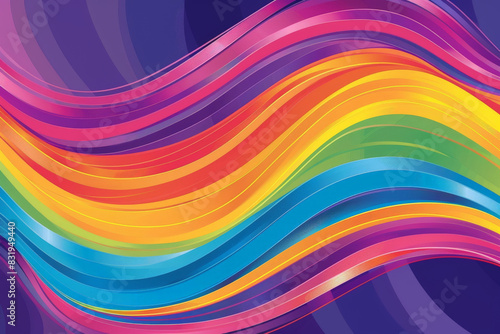 Smooth, multi-colored wavy lines with a gradient flow, designed as a modern abstract background