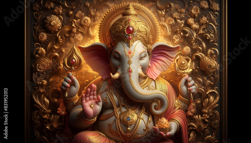 Elegant Lord Ganesha - The Remover of Obstacles photo