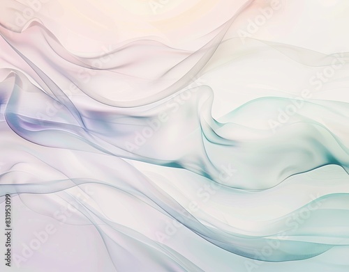A calming, abstract waves background with soft, flowing lines and cool colors.