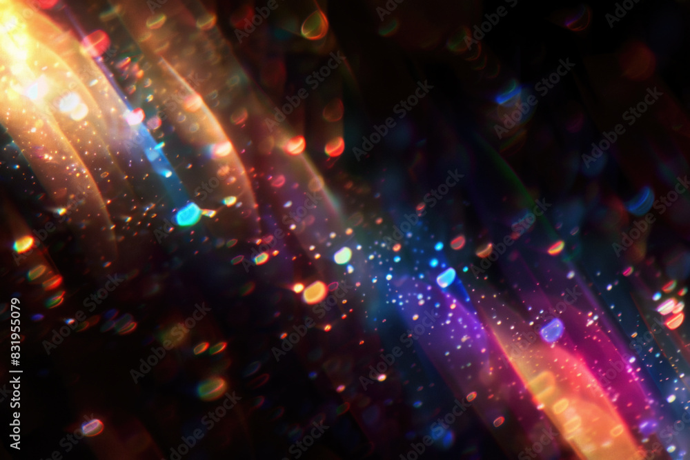 Fototapeta premium Glitter Rainbow Glow Effect Overlays - Magical, Sparkling, and Vibrant Rainbow Effects for Stunning Photo Transformations. Generated AI.