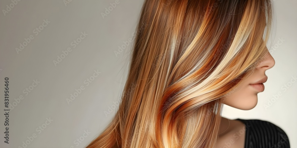 Stylish balayage highlights on long straight hair for a fashionable appearance. Concept Hair Styling, Balayage Highlights, Long Hair, Fashionable Look, Trendy Hairstyles Stylish balayage highlights on long straight hair for a fashionable appearance. Concept Hair Styling, Balayage Highlights, Long Hair, Fashionable Look, Trendy Hairstyles