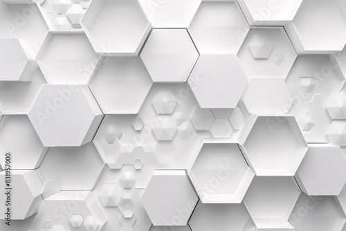 White background with delicate gray hexagons in a minimalistic arrangement, perfect for a clean and uncluttered corporate design