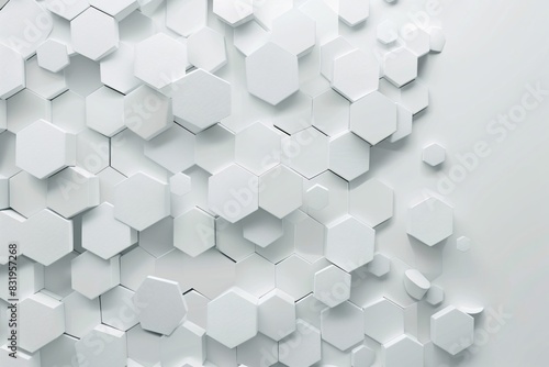 White background with delicate gray hexagons in a minimalistic arrangement, perfect for a clean and uncluttered corporate design