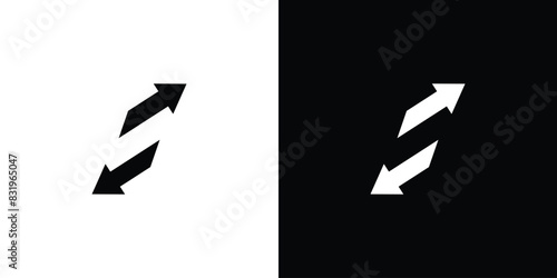 Unique and modern S arrow logo design