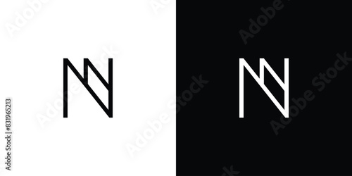 Modern and unique NN logo design photo