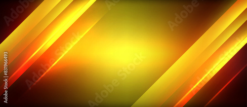 Neon dynamic diagonal light rays background. Techno digital geometric concept design for wallpaper, banner, presentation, background