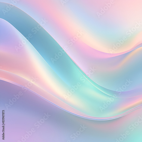 abstract colorful holographic 3d background with waves