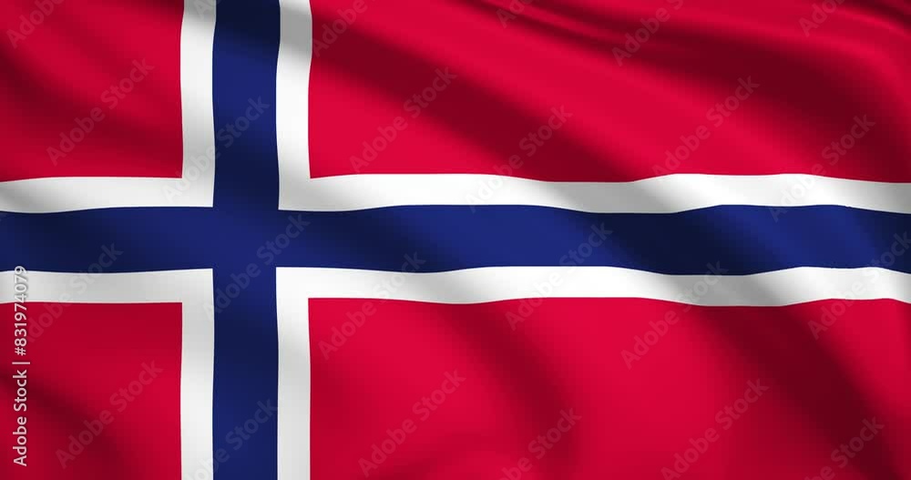 flag of Norway. Norway flag background. 4k 60FPS flag of Norway. Norway flag background. 4k 60FPS