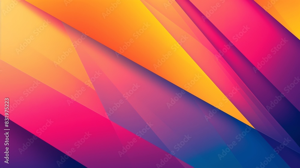 Abstract Gradient Poster Background with Vibrant 3D Geometric Prism Shapes in Minimalist Style Abstract Gradient Poster Background with Vibrant 3D Geometric Prism Shapes in Minimalist Style