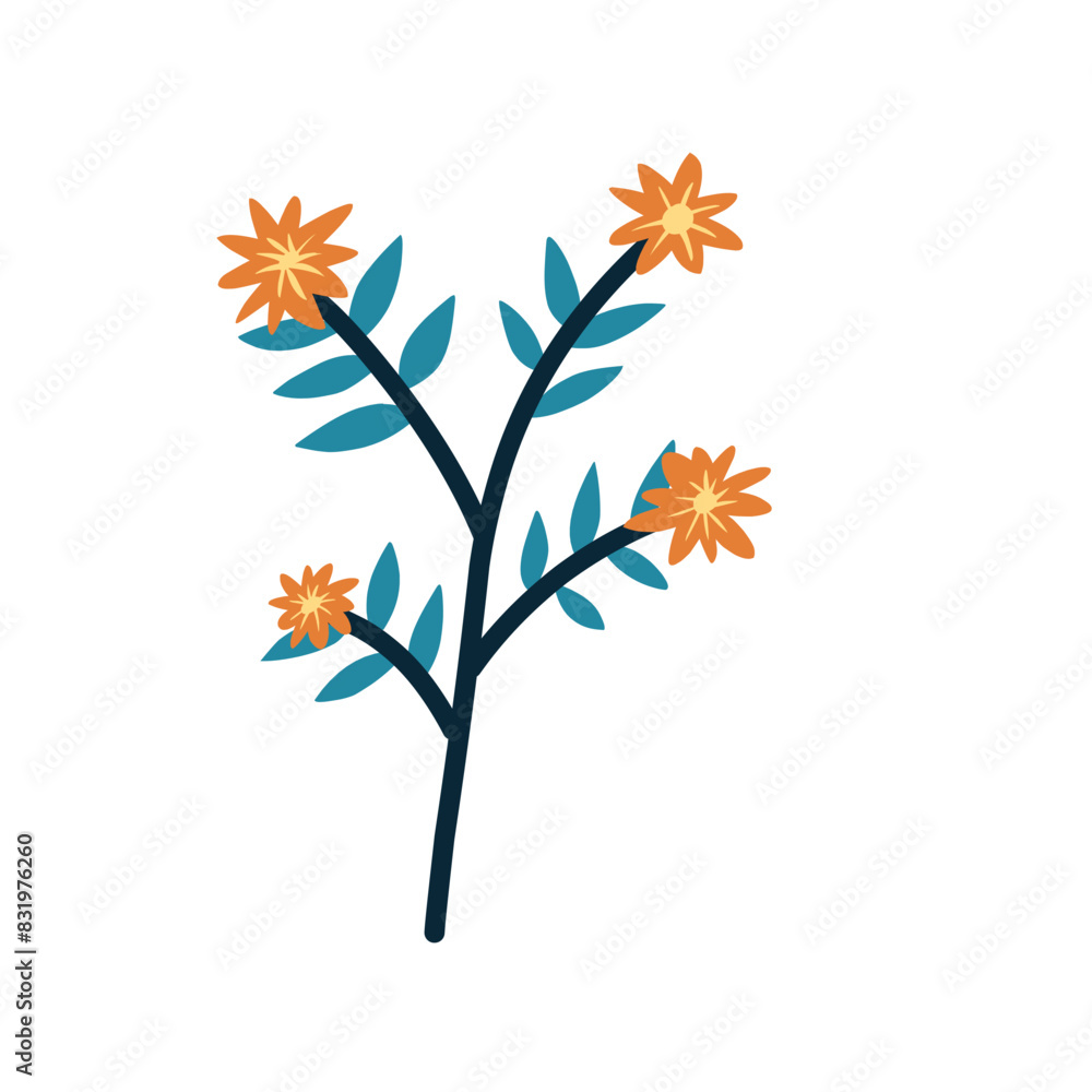 Flower Stickers Illustration Flower Stickers Illustration