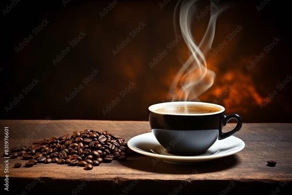 Fototapeta premium coffee, cup, drink, cafe, mug, beverage, espresso, brown, hot, white