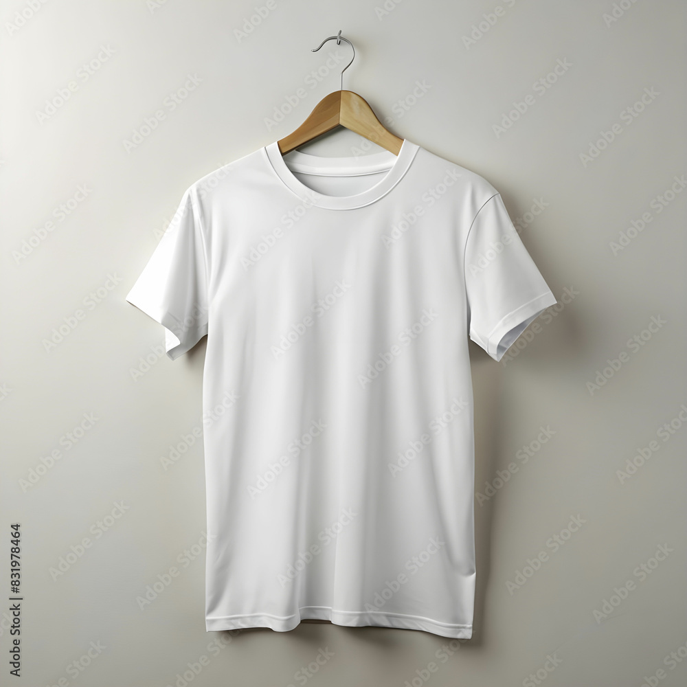 Front blank white tshirt with hanger design
Front blank white tshirt with hanger design