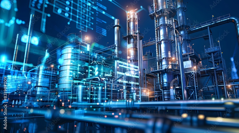 Illustration of Strengthening cybersecurity measures to protect industrial control systems from cyber threats. Ai Generate. Illustration of Strengthening cybersecurity measures to protect industrial control systems from cyber threats. Ai Generate.