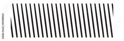 Slash line. Border with diagonal lines. Angle of tilt stripes. Black pattern of footer. Diagonal parallel lines divider strip. Tilt strip geometric abstract border. Slash divider. Vector illustration photo