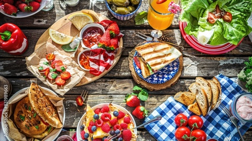 Old-fashioned picnics bring friends and families together to enjoy traditional American fare on Independence Day photo