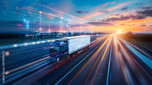 Transport Logistics Technology - trucking, road freight, delivery
