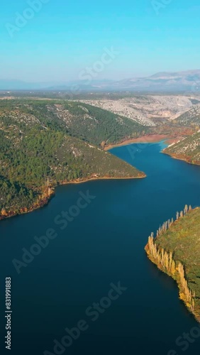 Aerial view of beautiful Croatia landscape