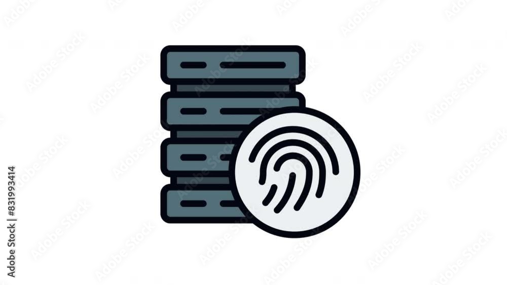 Privacy Shield filled line icon loopable, Full HD resolution and alpha channel Privacy Shield filled line icon loopable, Full HD resolution and alpha channel