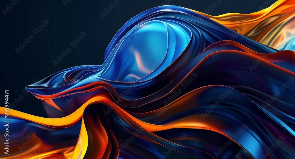 Obraz premium Vibrant abstract fluid art background